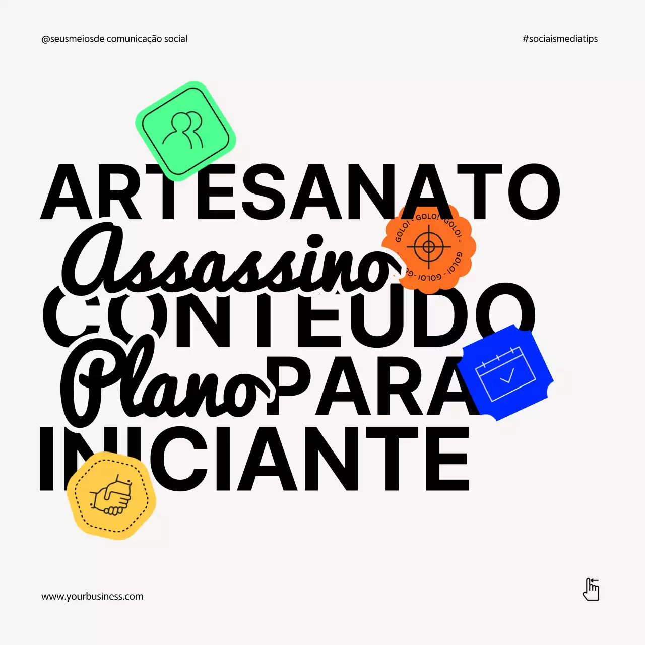 Cinzento Colorido Minimal Planeamento de conteúdos Dicas de estratégia Dicas para o carrossel do Instagram