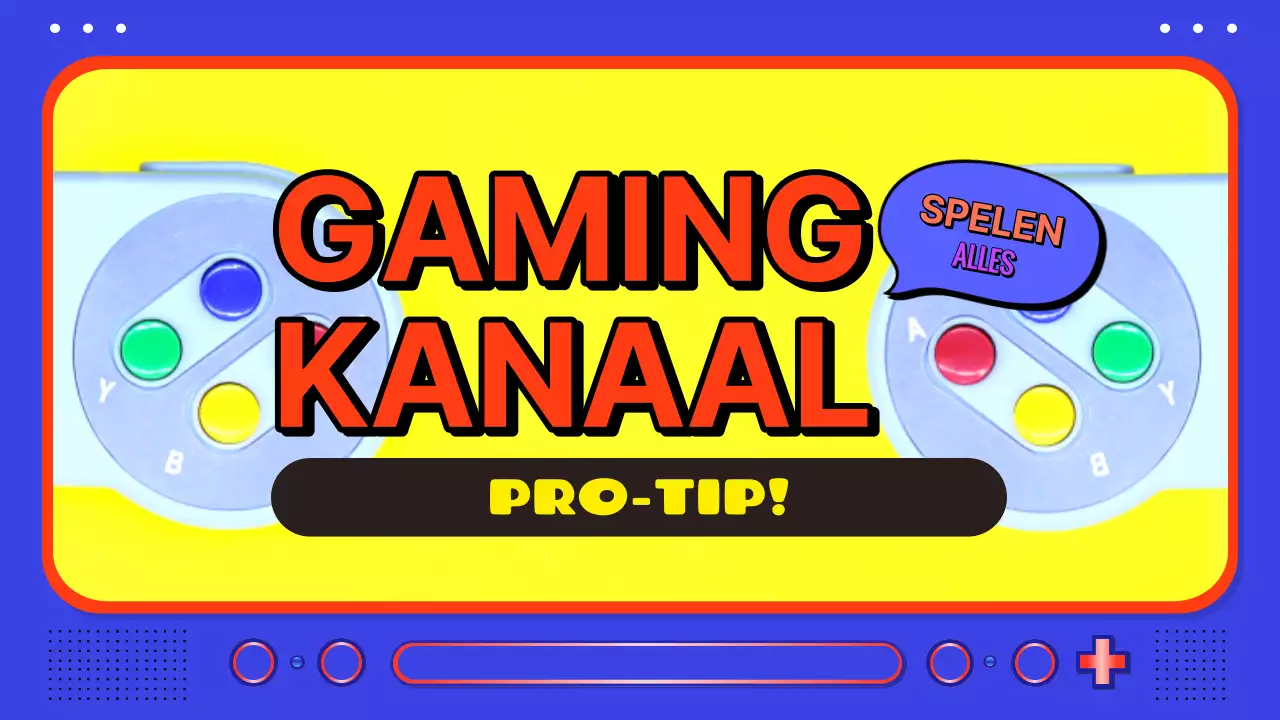Promoot je gamekanaal met een knalblauw en geel