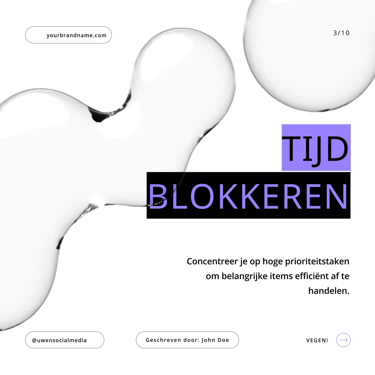 Paars en Wit Moderne Productiviteit Workflow Tips Gids