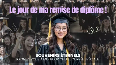 Pourpre et noir Introduction moderne à la remise des diplômes