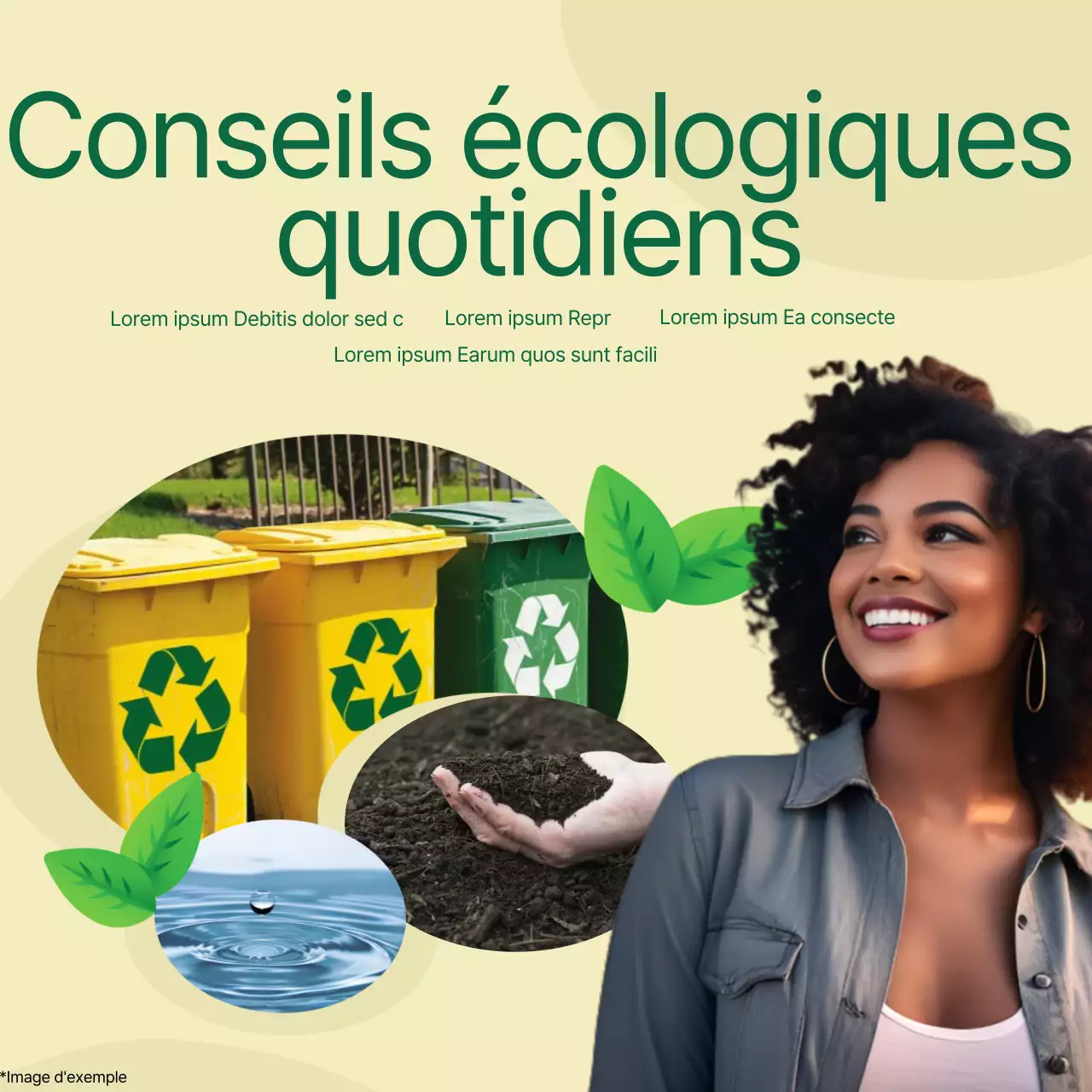 Un guide pour célébrer la Journée de la Terre moderne en vert et jaune