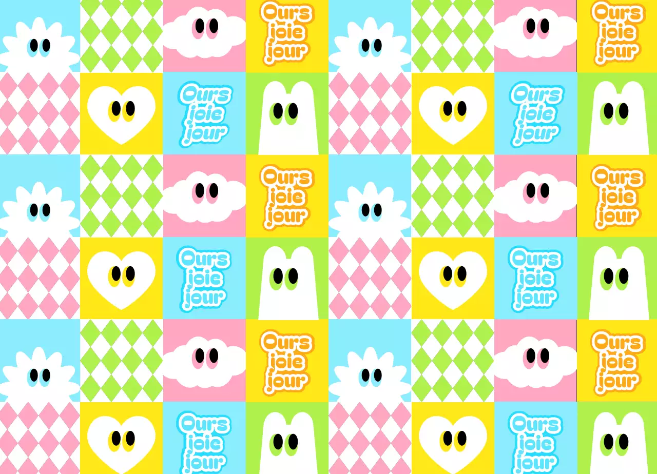 Articles à motifs avec de jolies illustrations aux couleurs pastel