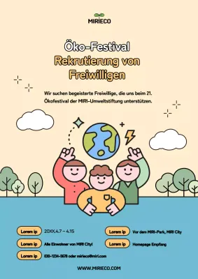 Freiwillige für das diesjährige Ökofestival in Gelb und Blau gesucht