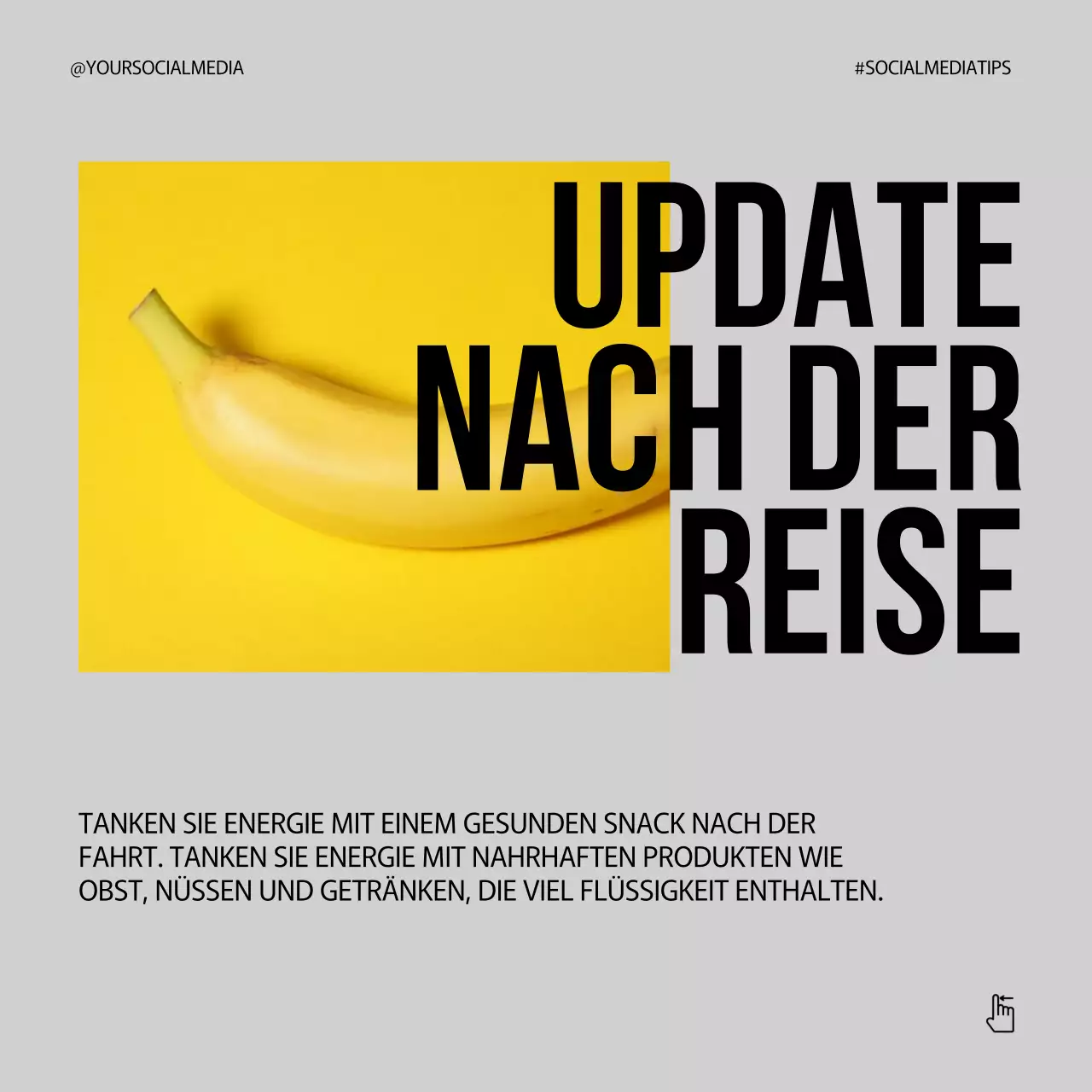 Grau Neon Grün Bold National Bike to Day Tipps Instagram Karussell Post