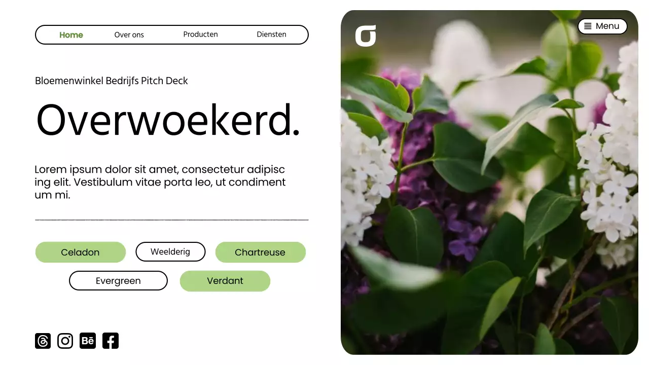 Introductie van Green Modern Bloemenwinkel