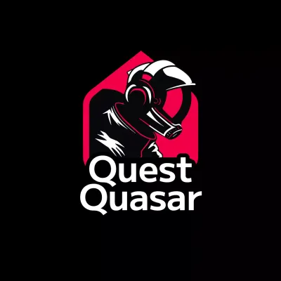 Anuncio rojo y negro con el logotipo de SF Quasar