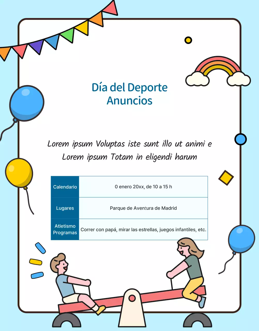 Aviso a los padres para las maestras de guardería rosas y monas