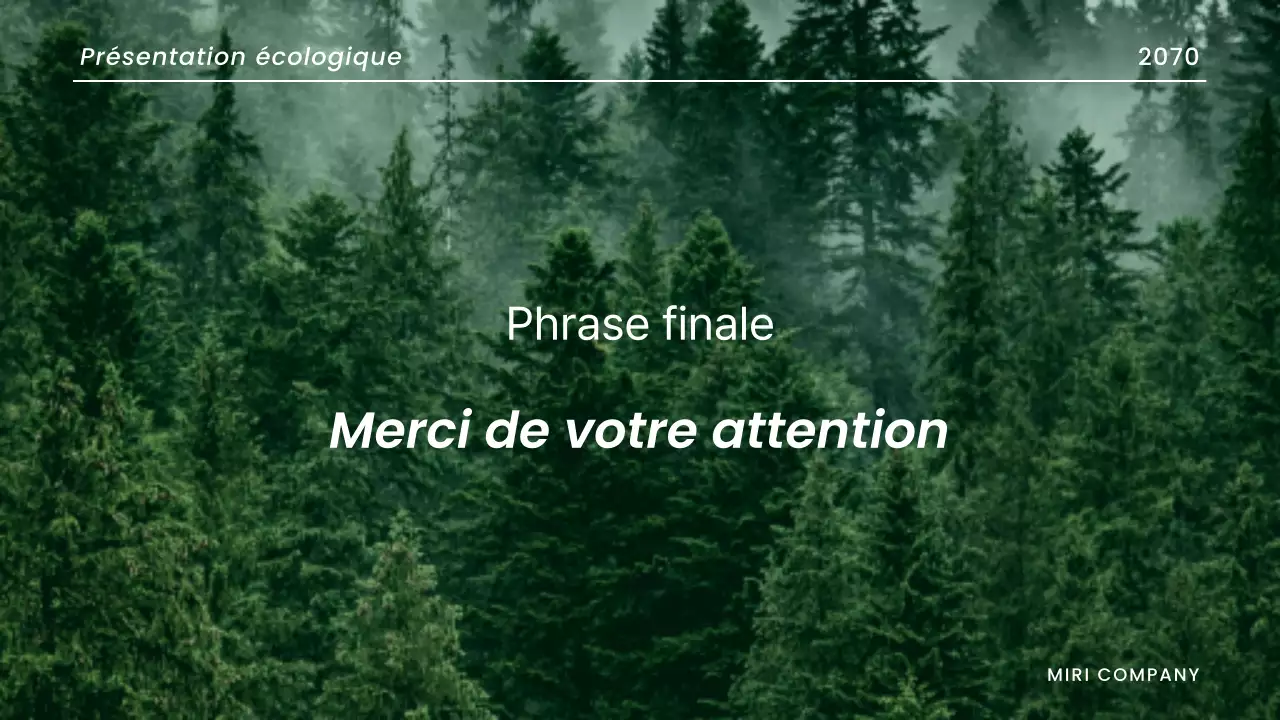 Rapport vert, moderne, naturaliste et écologique