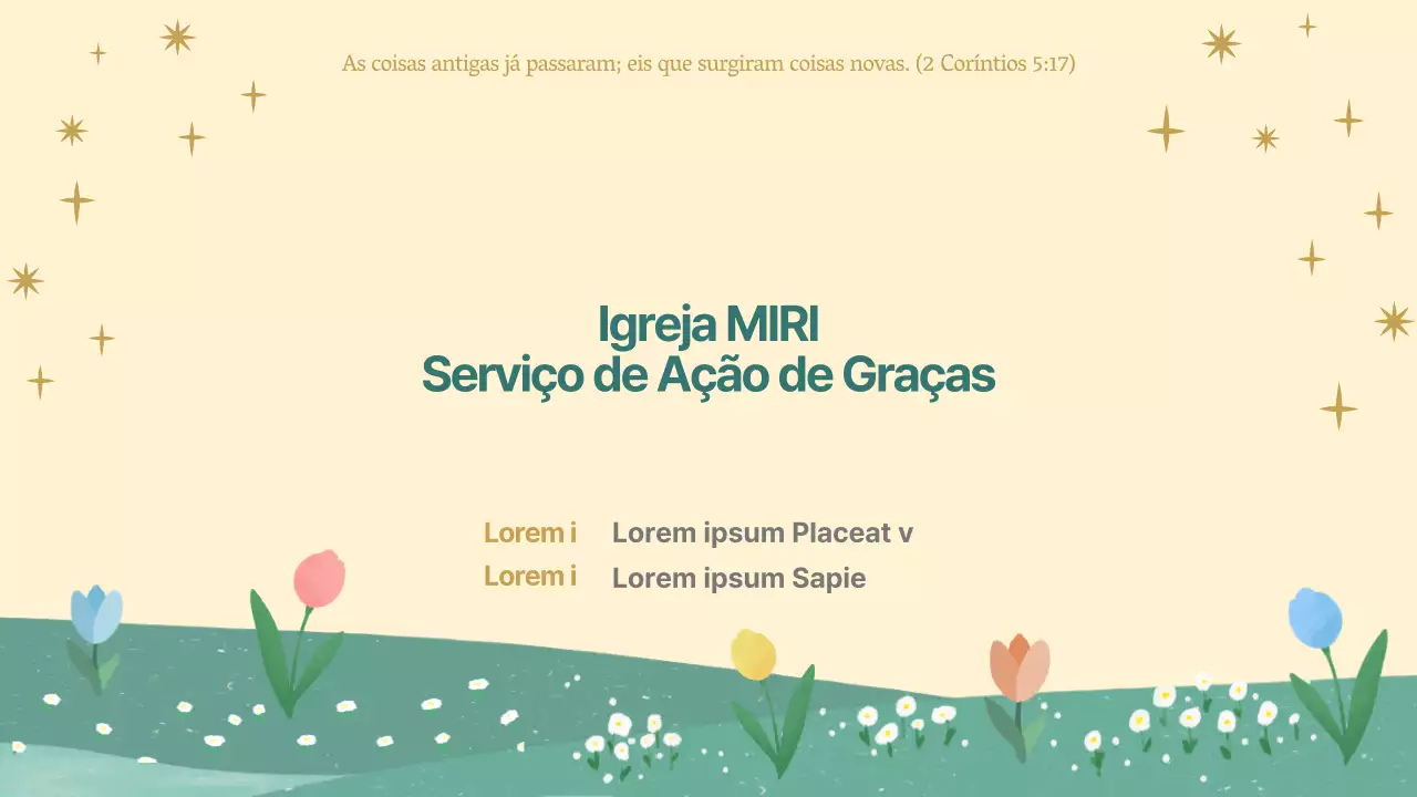 Um bonito guia amarelo e verde para os serviços religiosos