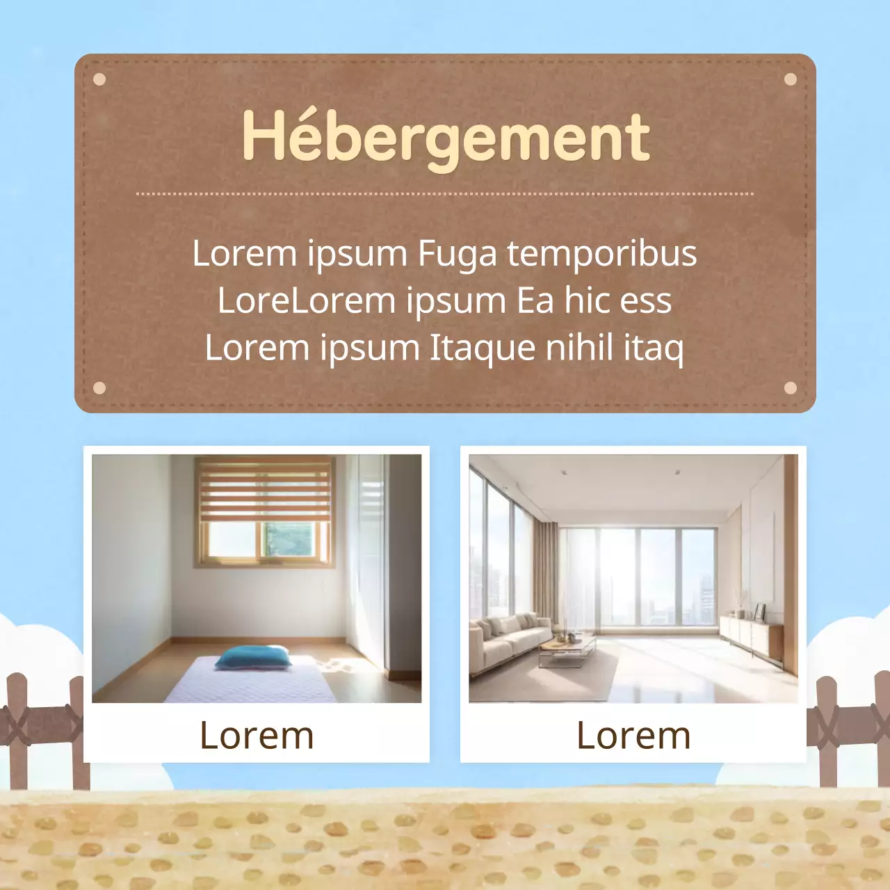 Promouvoir le programme des villages de l'expérience rurale simple en bleu clair et chartreuse