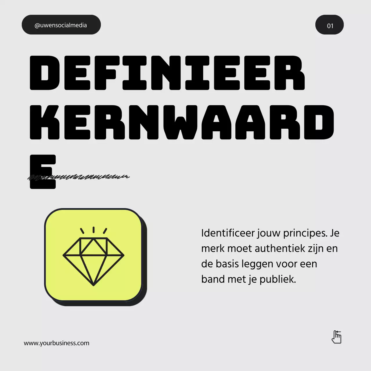 Grijs Paars Groen Vet Minimal Personal Branding Tips Instagram Carrousel Post