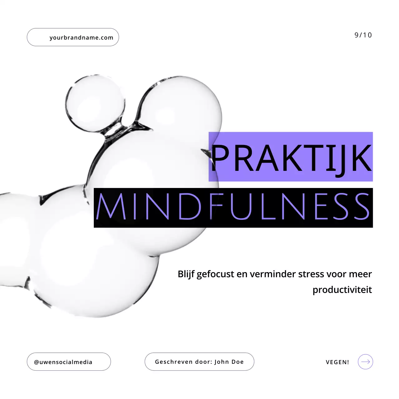 Paars en Wit Moderne Productiviteit Workflow Tips Gids