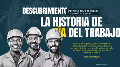 Azul y amarillo Día del Trabajo Moderno Explicación Introducción