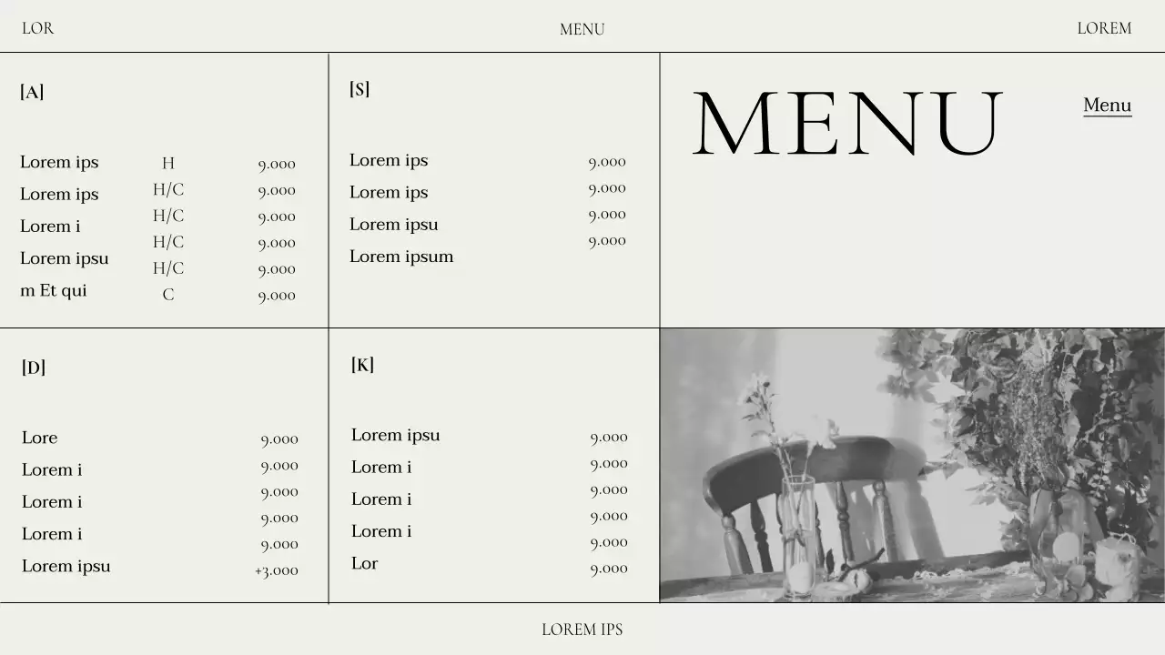 Aankondiging van een collectie moderne cafés in beige