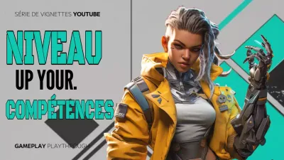 Tutoriel de compétences Cyberpunk bleu et gris Couverture vidéo