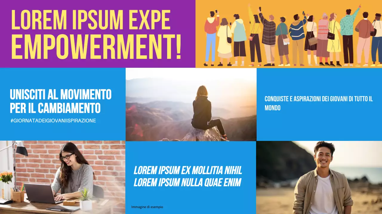 Viola e blu Celebrazione della Giornata della Gioventù Semplice Introduzione