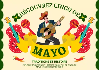 Vert et rouge Introduction moderne à Cinco de Mayo