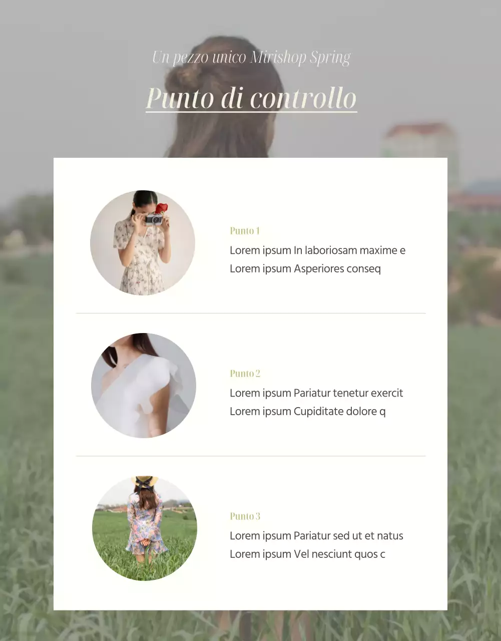 Un bel vestito primaverile in giallo e beige Dettagli