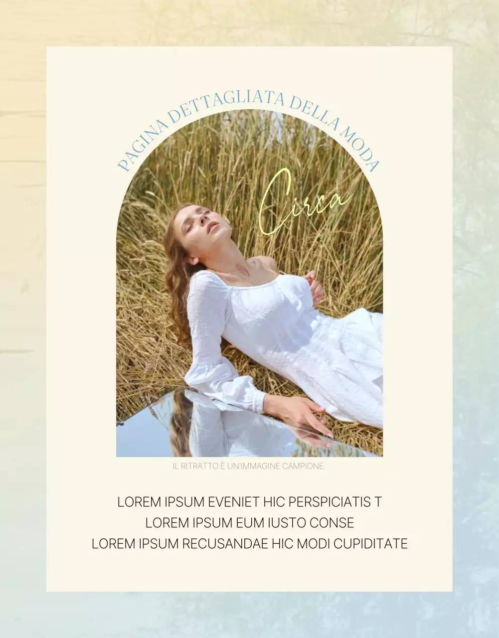 Promuovere un centro commerciale di moda di tendenza in azzurro e giallo