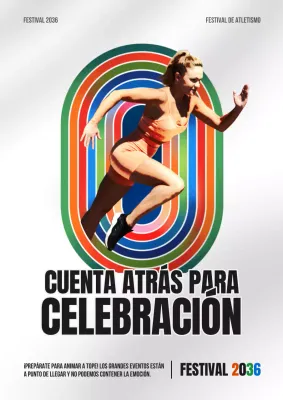 Promocione un sencillo acontecimiento deportivo en verde y amarillo