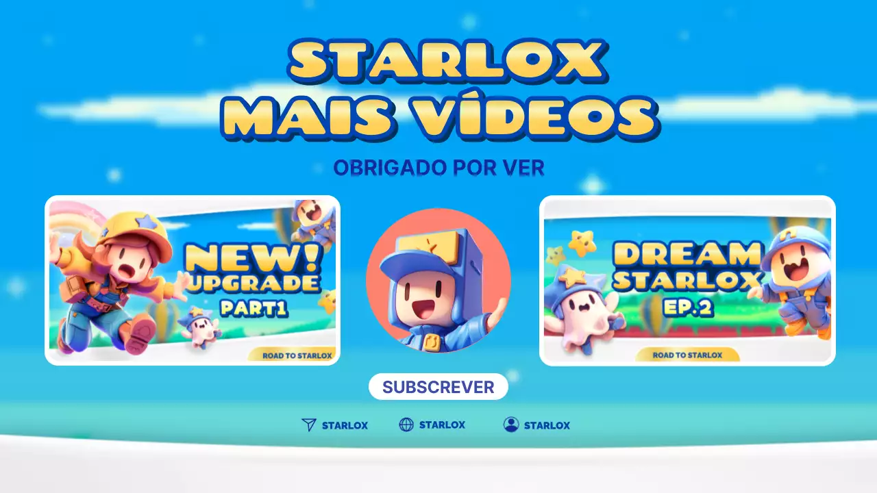 Promova o seu canal de jogos com um vídeo giro em amarelo e azul claro