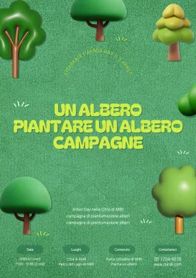 Simpatico poster promozionale dei Green Day in verde e chartreuse