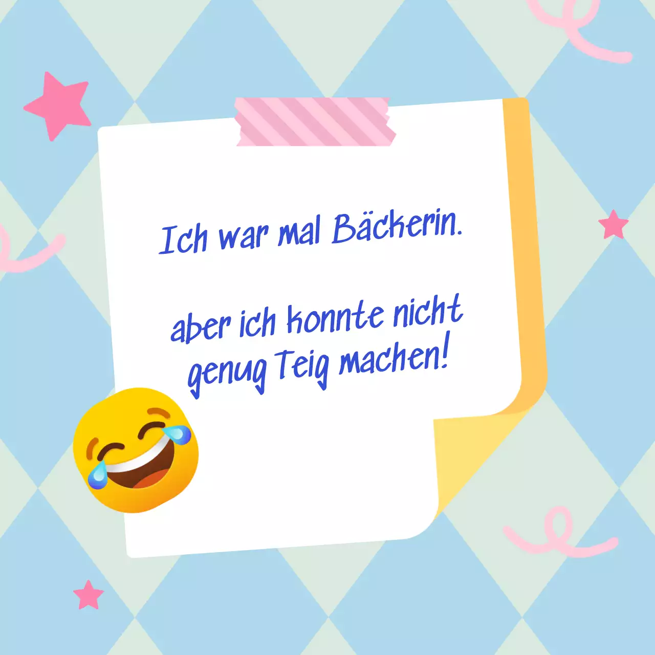 Aprilscherz Notiz in blau trendy doodle Stil