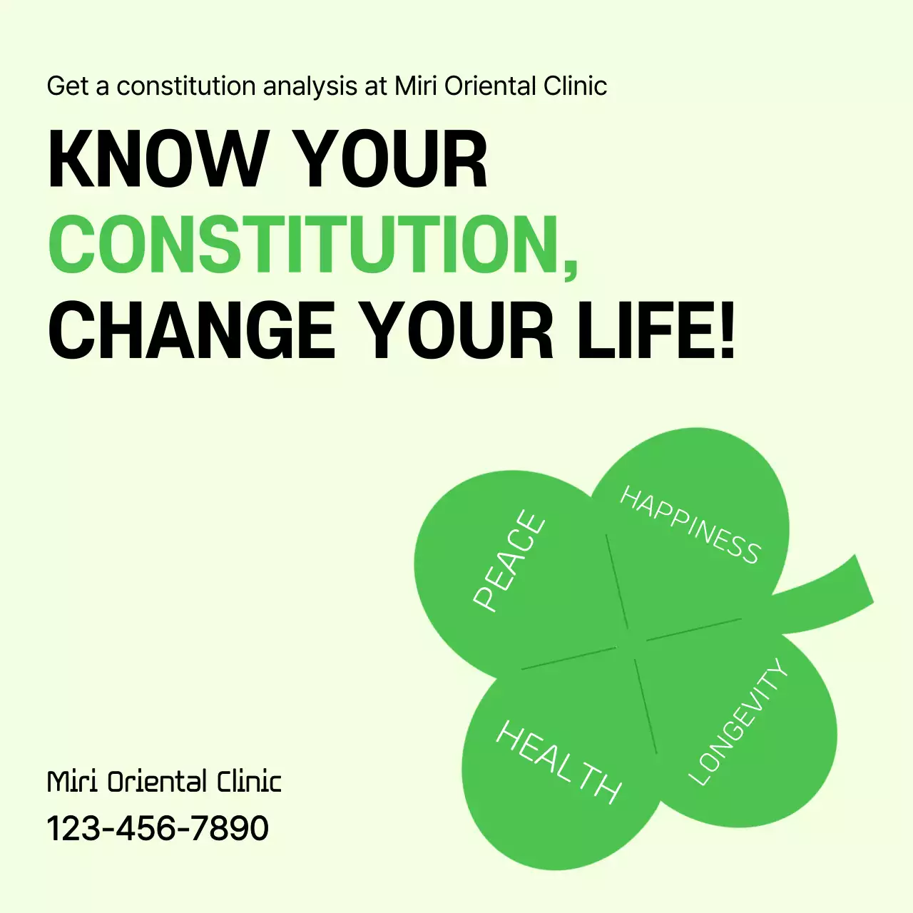 Green Modern Health Promotion Social Media Post