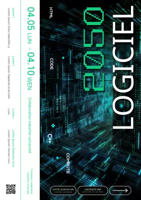 Noir et fluorescent, cyber-sentiment, recherche de talents dans le domaine des logiciels en collaboration entre l'industrie et l'université