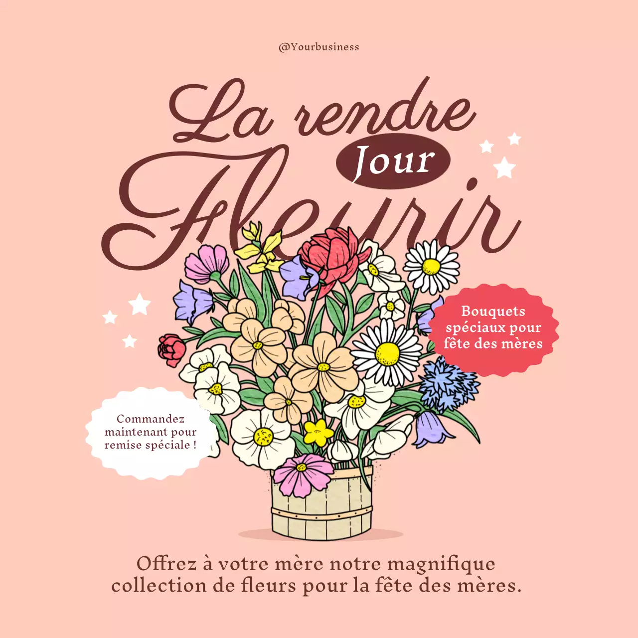 Pink Elegant Luxury Make Her Day Bloom Celebrate Mother's Day Annonce