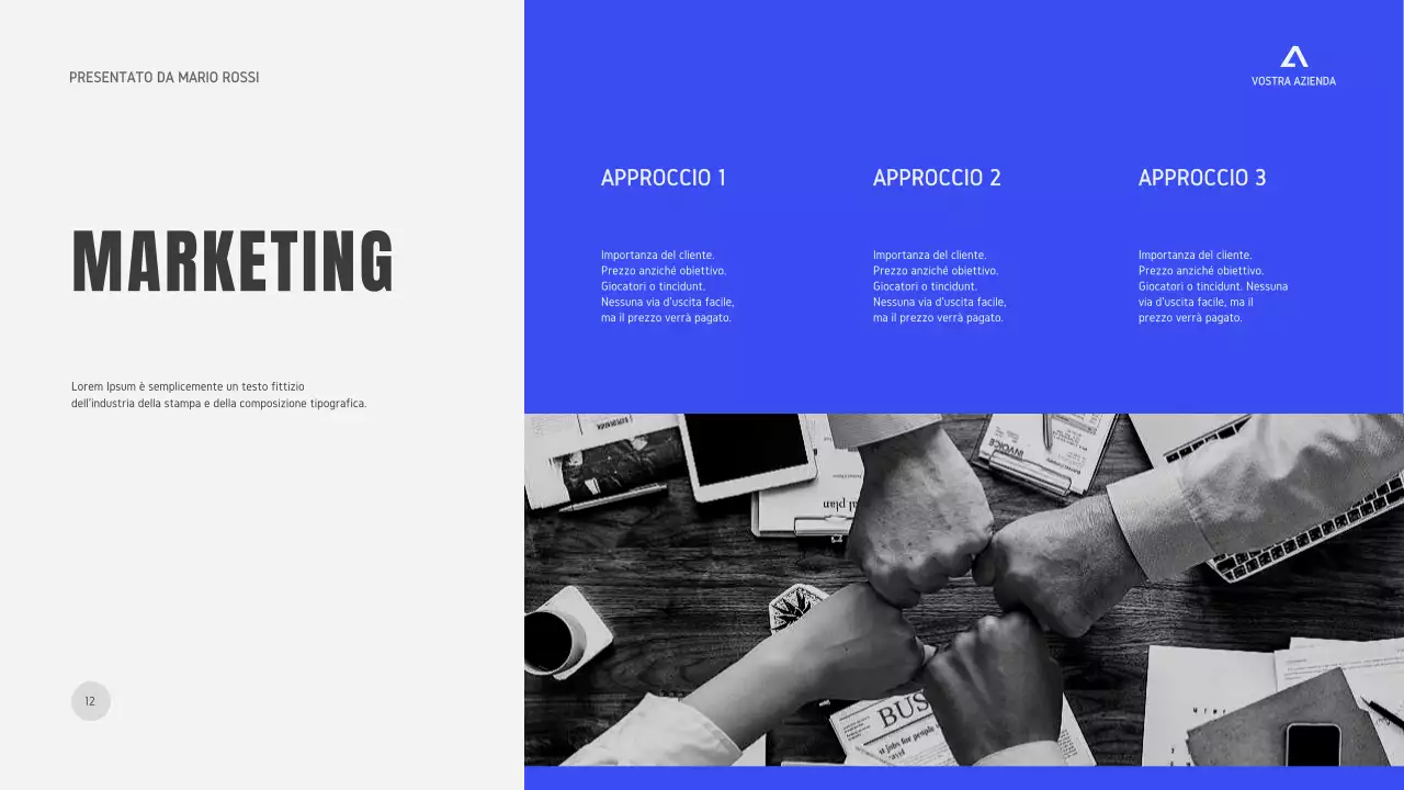 Nero Bianco Grigio Strategia aziendale minimale