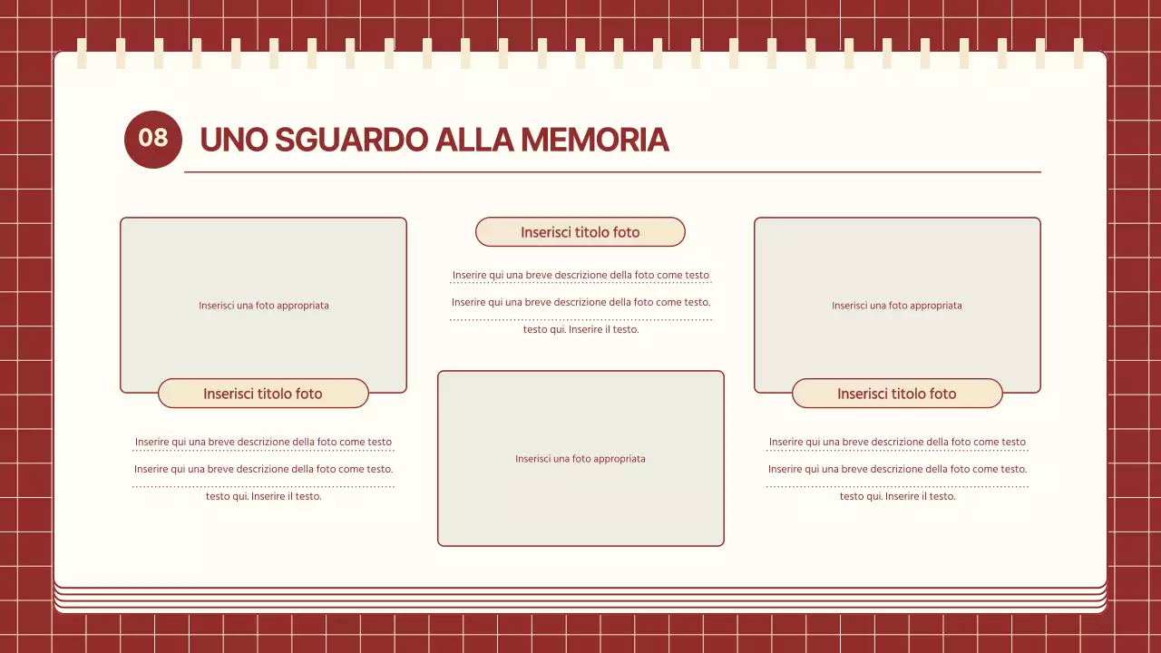 Un itinerario accogliente in rosso e avorio