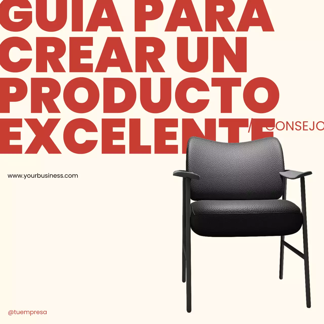 Rojo Beige Mínimo Negrita Guía Desarrollo de Producto Instagram Carrusel Consejos Estrategia