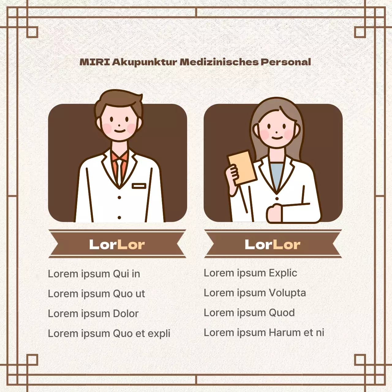 Braune, orientalische Kräuterheilkunde-Rezeptanzeige für eine chinesische Klinik.