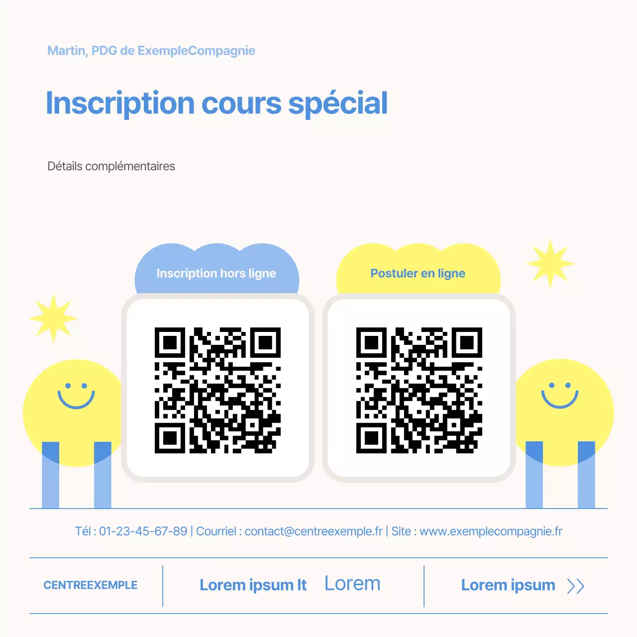 Promouvoir les conférences spéciales bleues et jaunes pour les seniors actuels