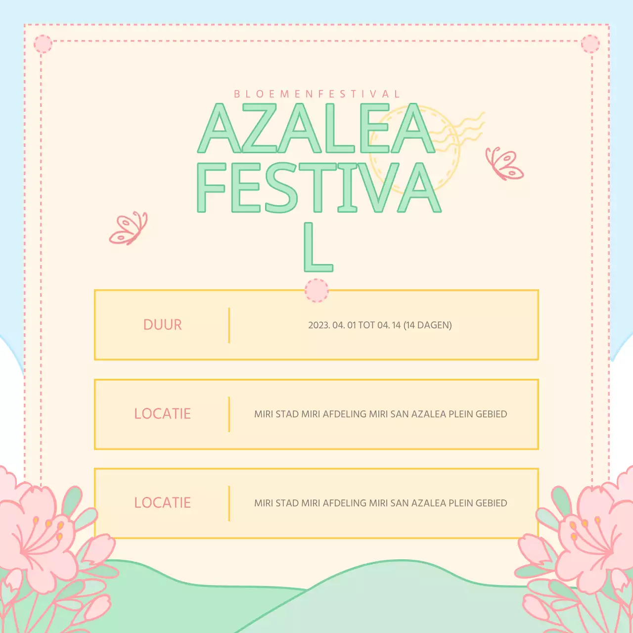 Over het Roze en Gele Rododendronfestival