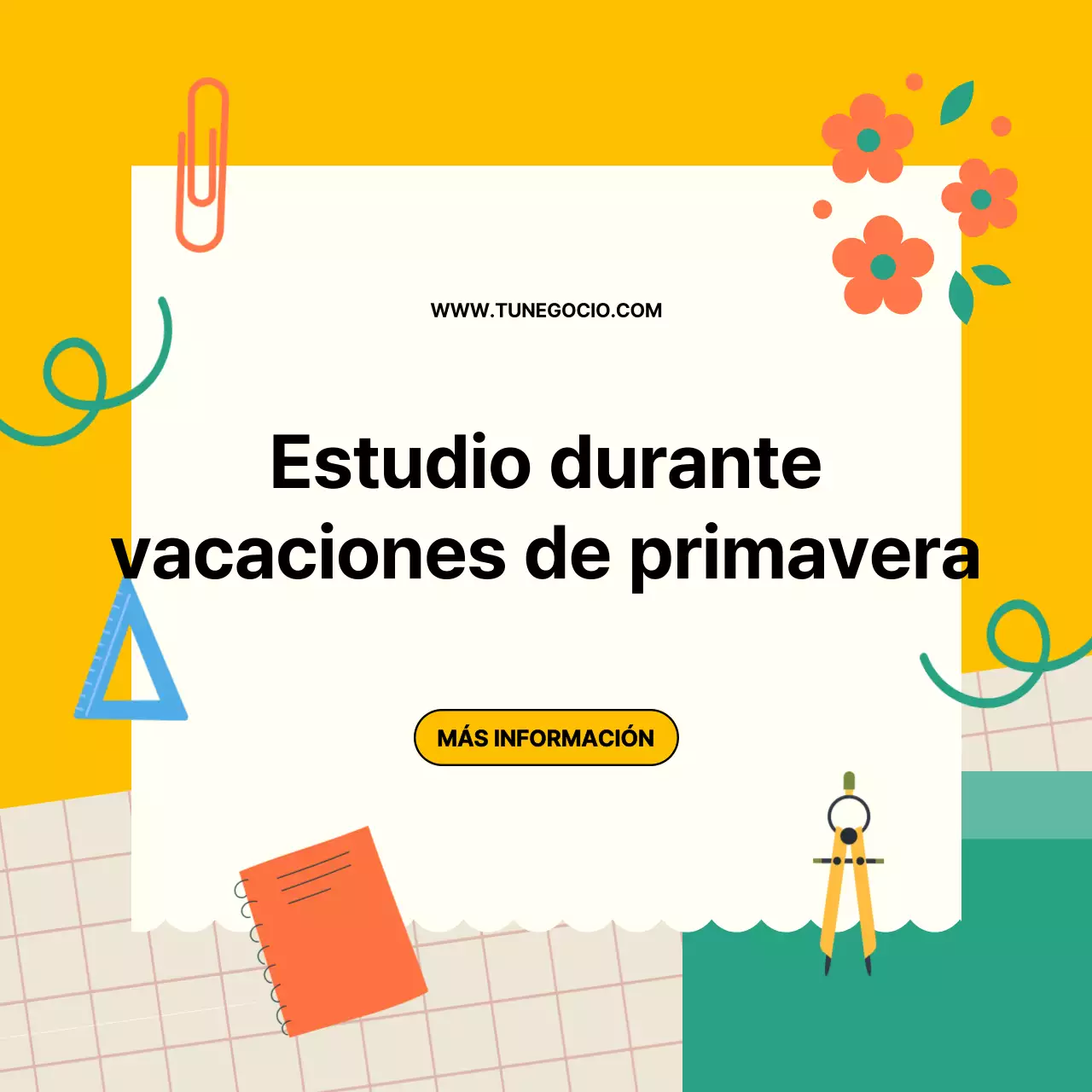 Guía de la sesión de estudio de la tendencia amarilla y blanca de las vacaciones de primavera