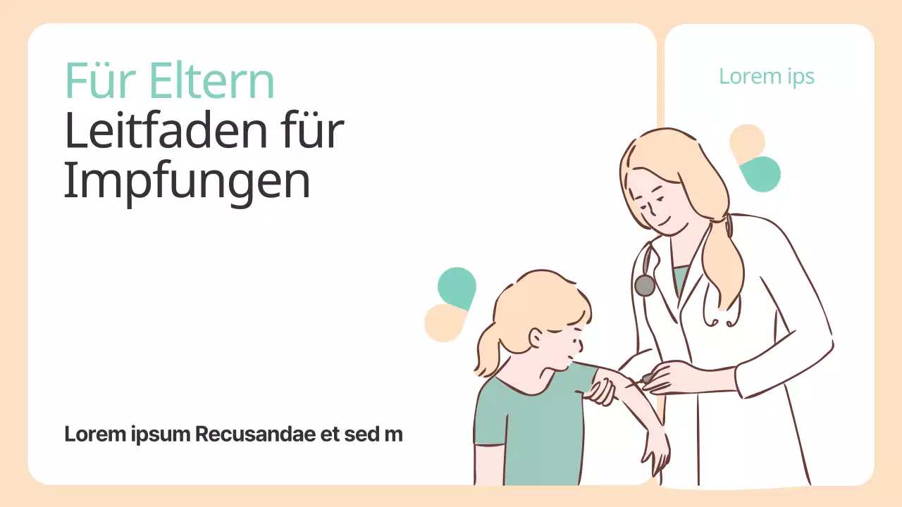 Ein niedlicher Leitfaden für Impfungen in Beige und Mint