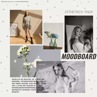 Beige en grijs modern fotolijst collage Lifestyle Blog Promotie