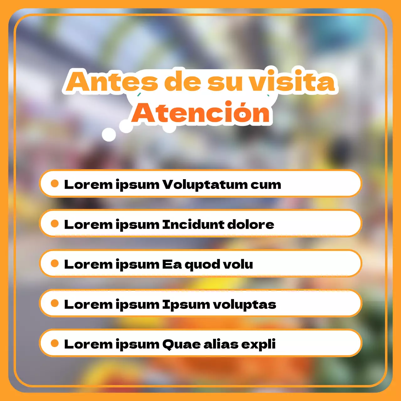 Promover el naranja y amarillo sencillos de los mercados tradicionales