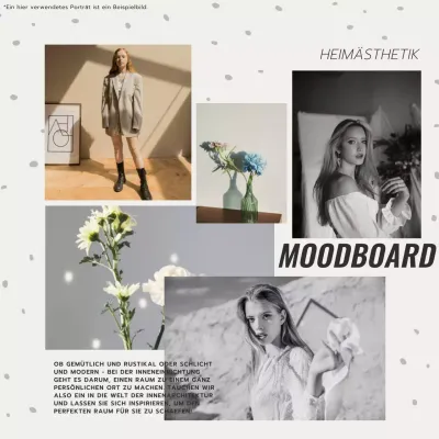 Beige und Grau Moderner Fotorahmen Collage Lifestyle Blog Promotion