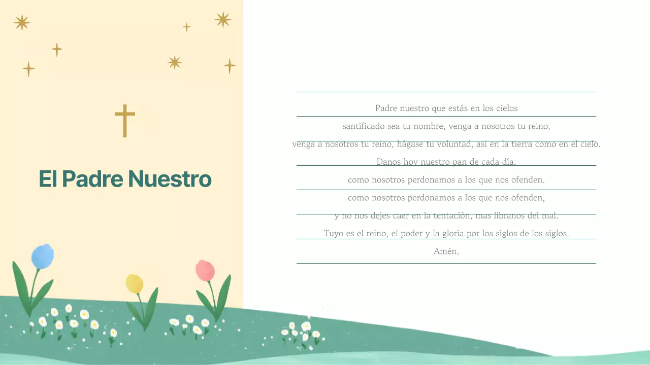 Una bonita guía amarilla y verde de los servicios religiosos