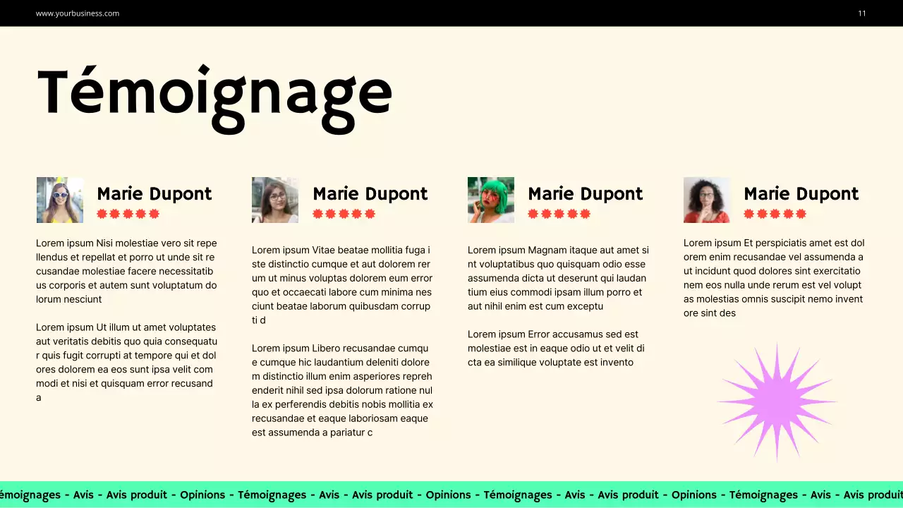 Purple Green Bold Fashion Profil de l'entreprise Présentation de l'entreprise