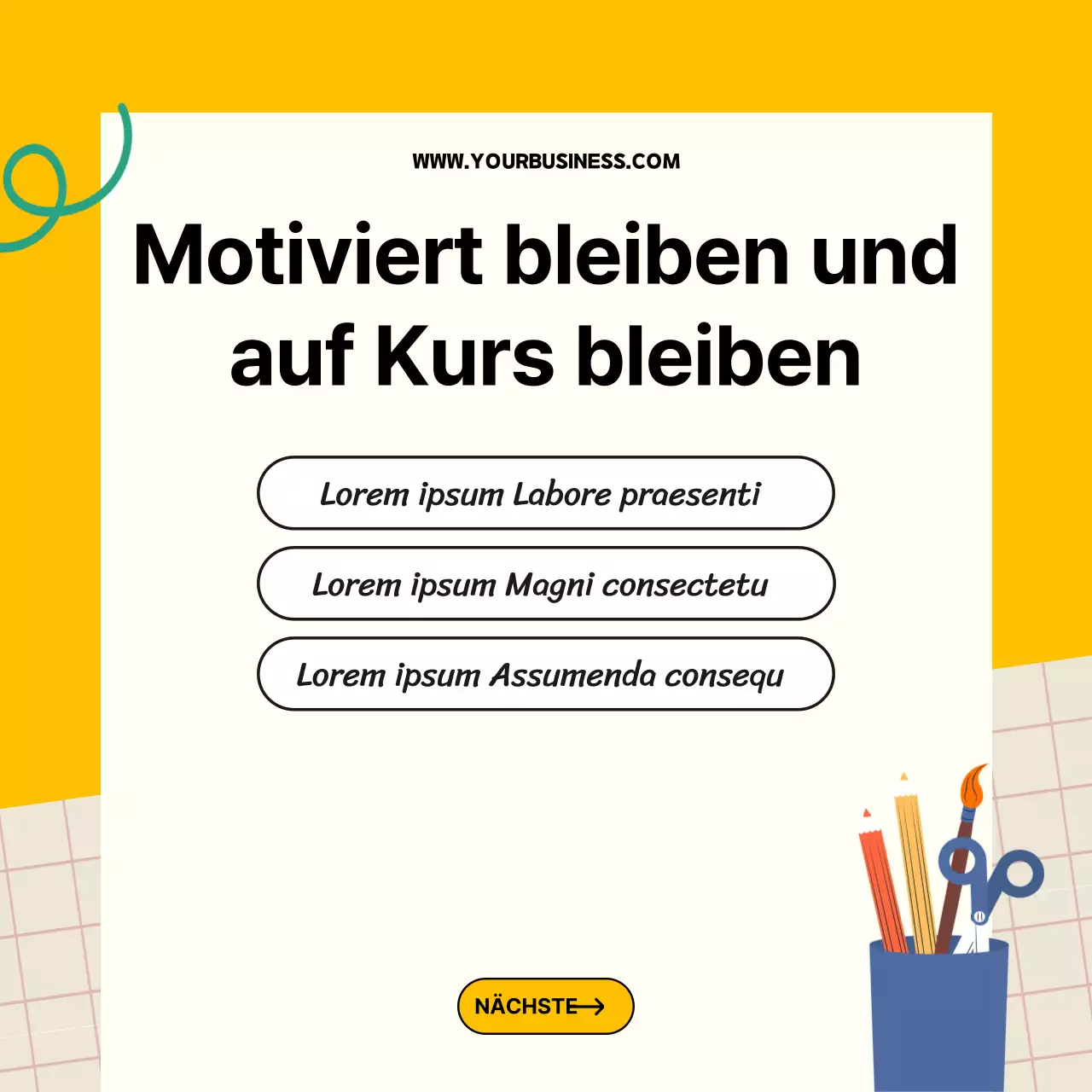 Gelb-weißer Trend Spring Break Study Session Guide