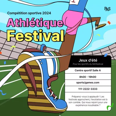 Promouvoir le Festival du mouvement mondial avec une touche de vert et de brun