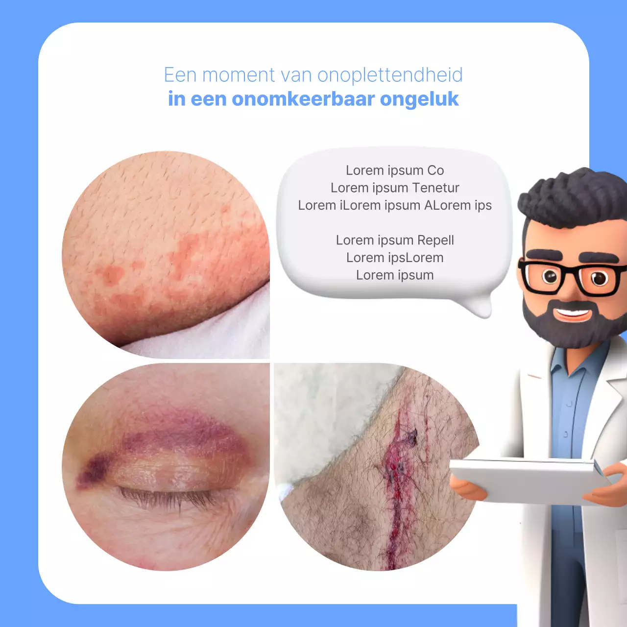 Kitscherige blauw-witte lab veiligheidstips uitgelegd