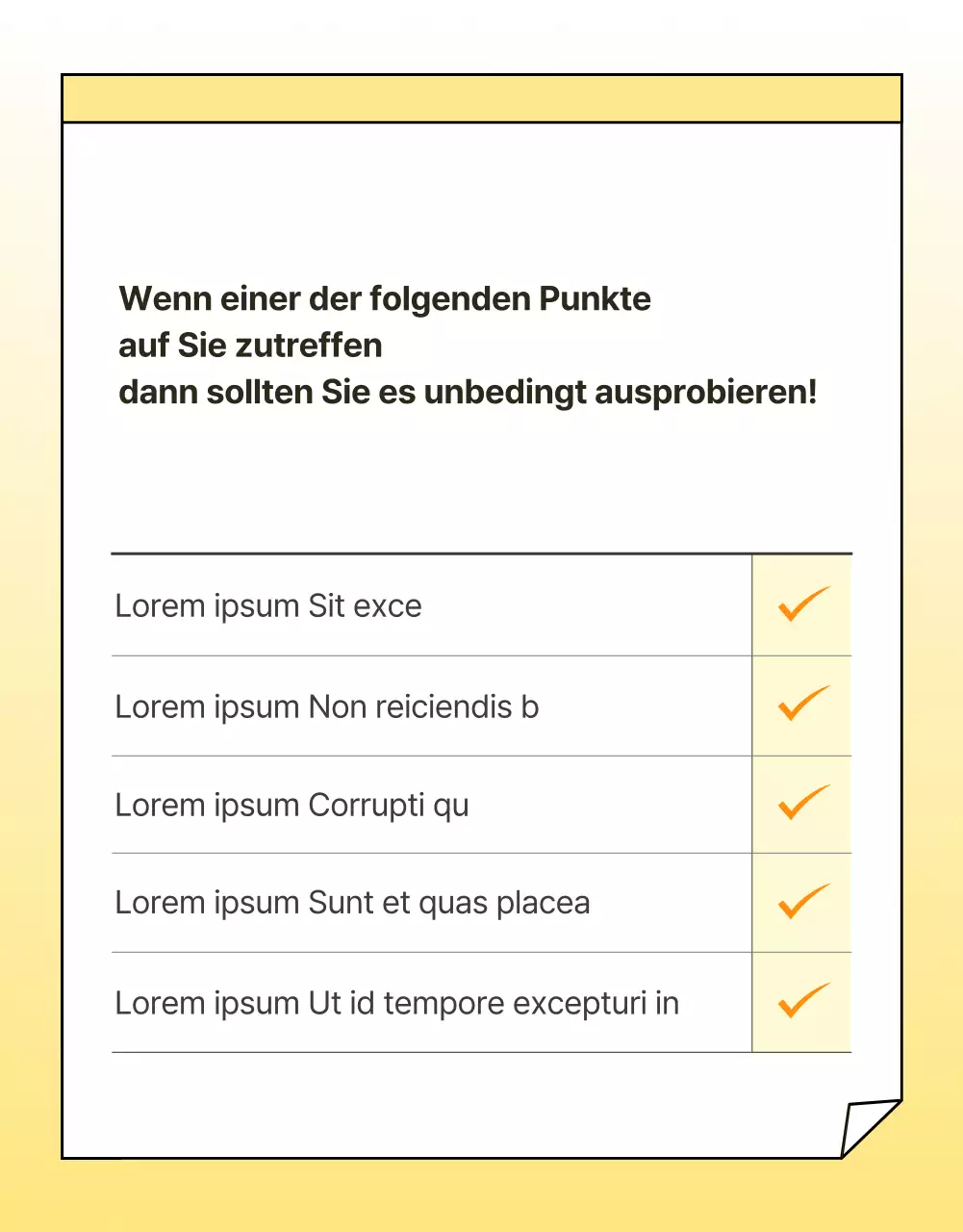 Werben Sie für eine einfache Hautpflege-Kosmetik-Checkpoint-Seite in Gelb und Orange