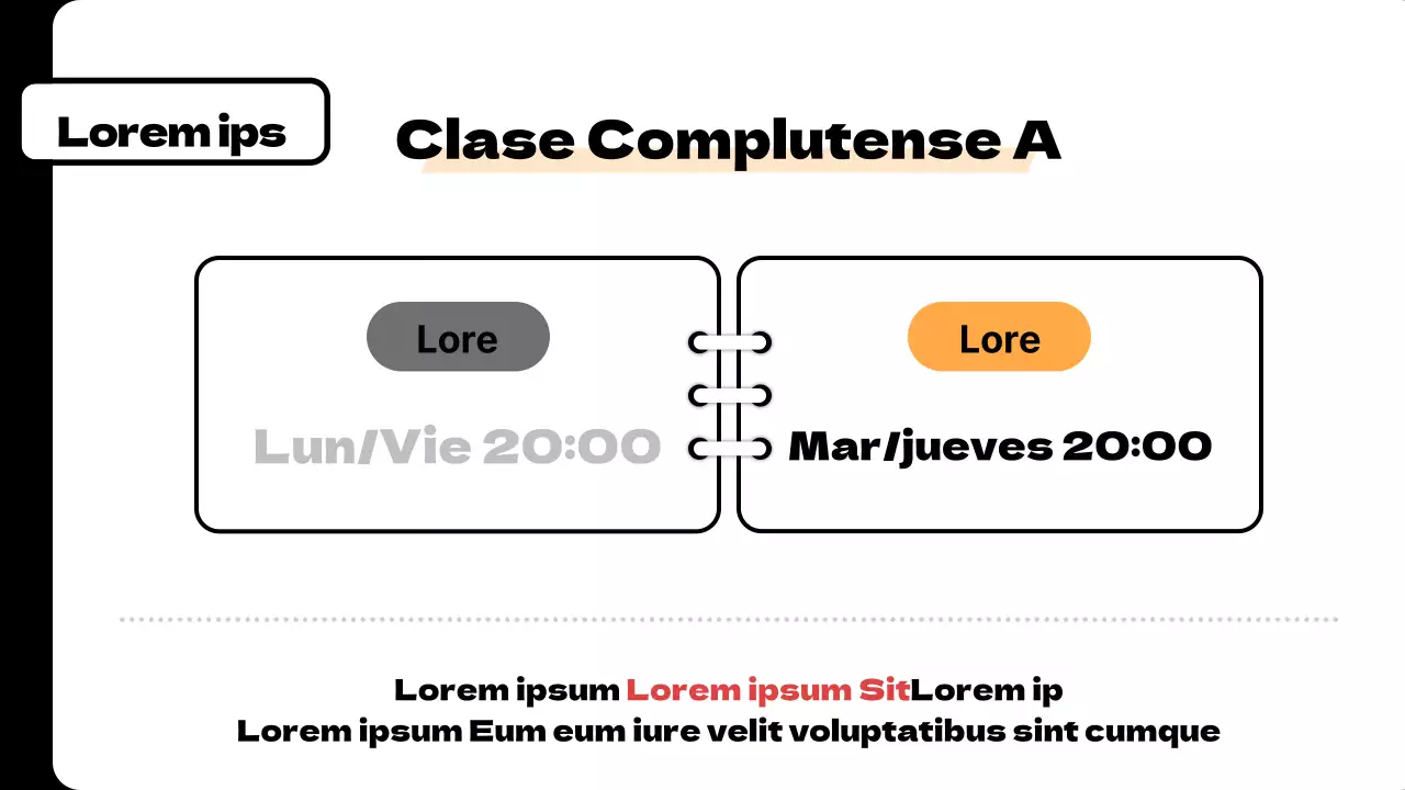 Una colección de sencillos anuncios escolares en naranja