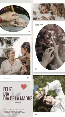 Collage de fotos beige sencillo y minimalista del Feliz Día de la Madre