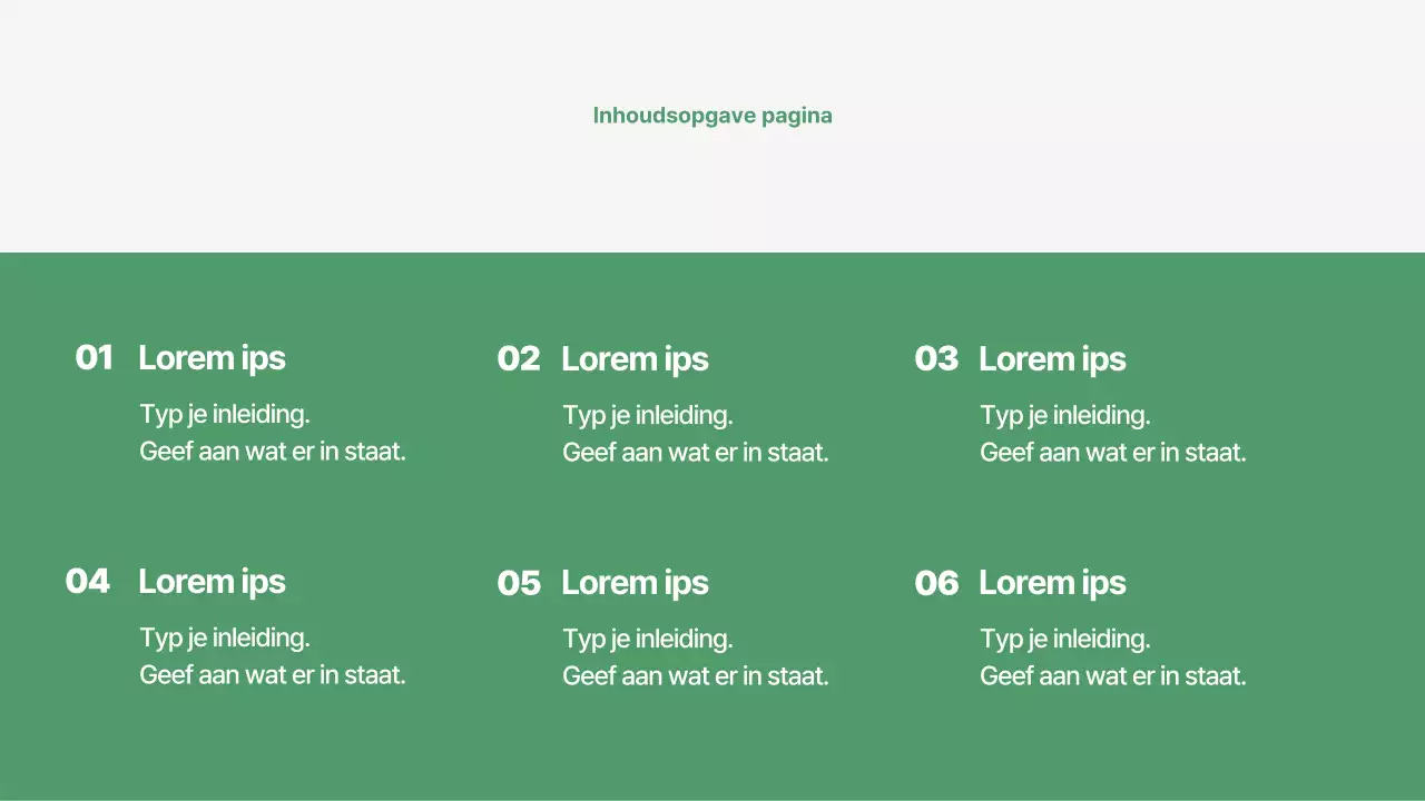 Een eenvoudig bedrijfsplan en evaluatierapport in groen